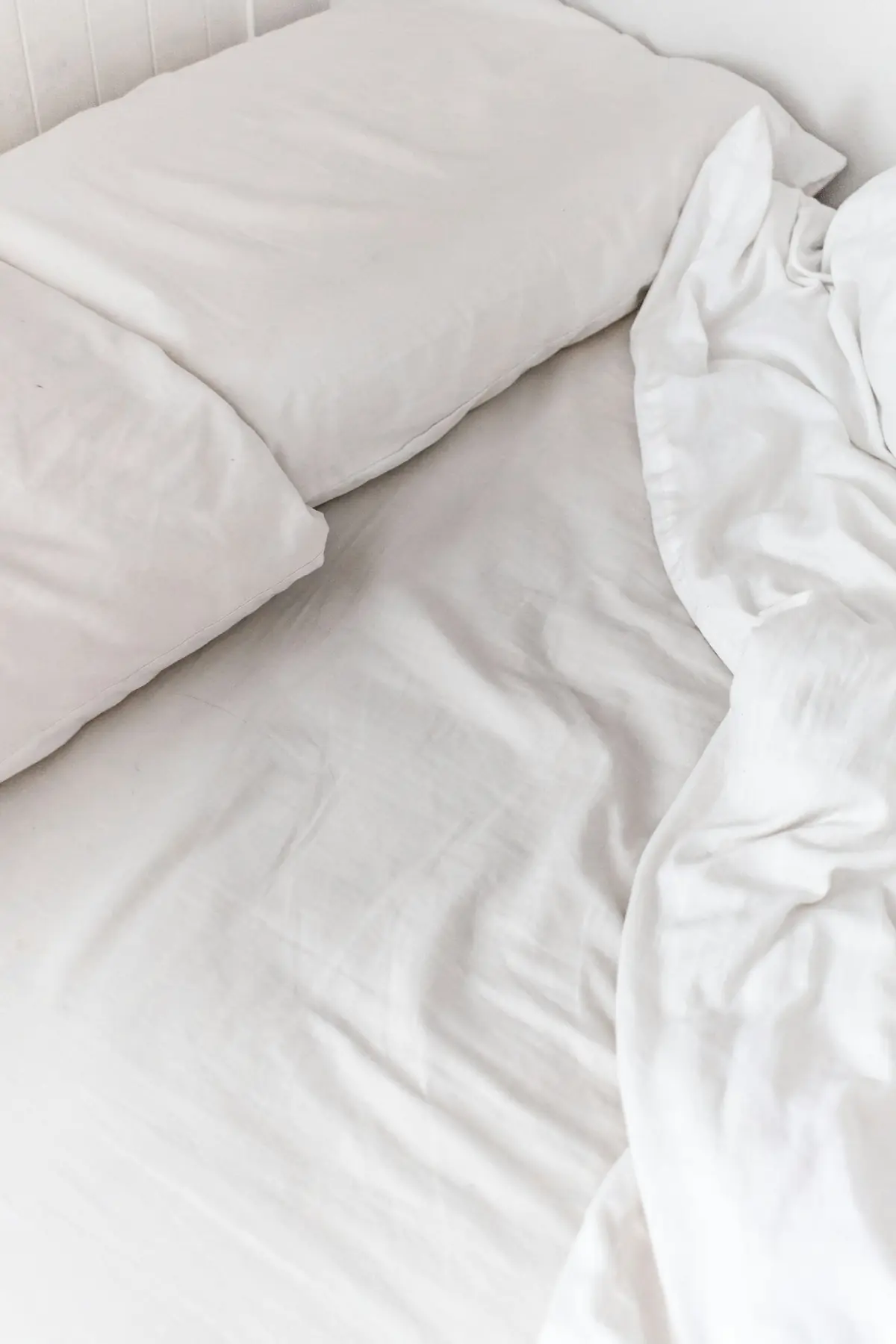White bedding, cleaned and pressed